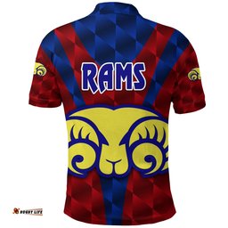 Custom Personalised Adelaide Polo Shirt Rams Merino Original - Red