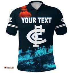 Custom Personalised Carlton Polo Shirt Blues Original Style - Navy Blue