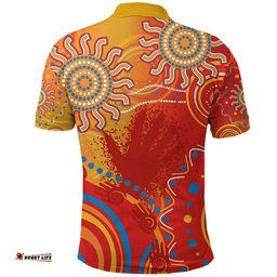 Suns Polo Shirt Sun Indigenous Gold Coast