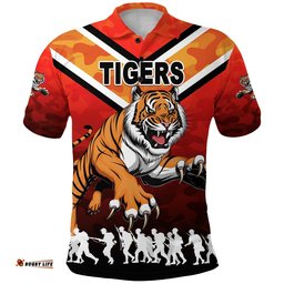 Wests Polo Shirt Tigers Anzac Vibes