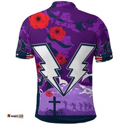 Storm Anzac Day Polo Shirt Melbourne War Remembrance Poppy