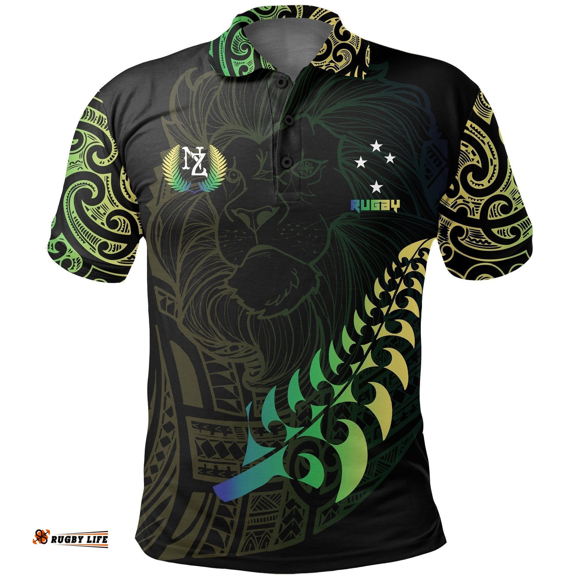 Lion Rugby Polo Shirt, New Zealand Maori Golf Shirts