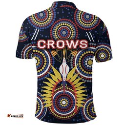Custom Personalised Adelaide Polo Shirt Original Indigenous Crows