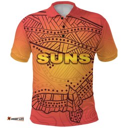 Gold Coast Polo Shirt Suns Simple Indigenous