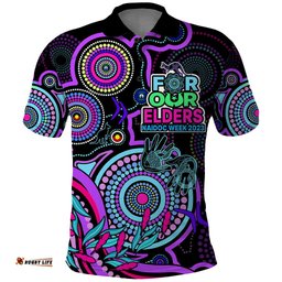 NAIDOC Week 2023 Polo Shirt Indigenous Tribal Ver.02 - Purple