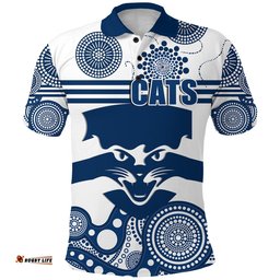 Cats Polo Shirt Geelong Indigenous