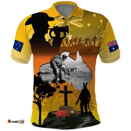 Australia ANZAC Day Polo Shirt Gallipoli Lest We Forget