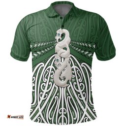 Maori Moko Tattoo Polo Shirt, Manaia Pounamu Golf Shirts