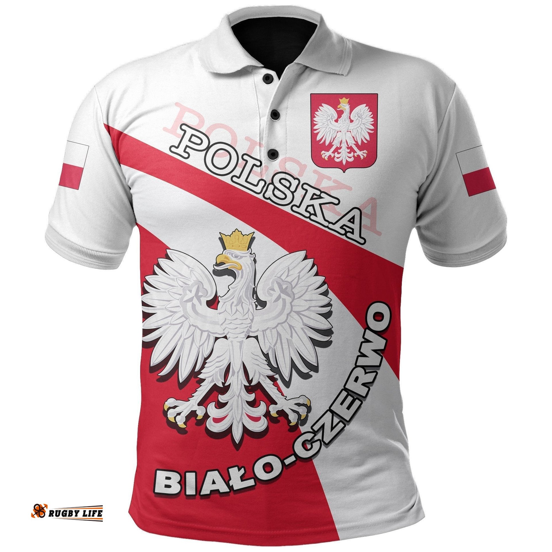 Poland All Over Print Polo Shirt Biao-czerwoni Football Style