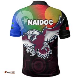 Naidoc Sea Eagles Polo Shirt Flag
