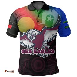 Naidoc Sea Eagles Polo Shirt Flag