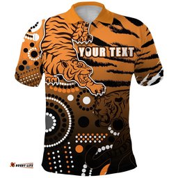 Custom Personalised Tigers Polo Shirt Wests Indigenous New