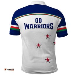 Warriors Rugby Polo Shirt New Zealand Sporty White Style