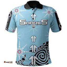 Sharks Polo Shirt Sky Blue