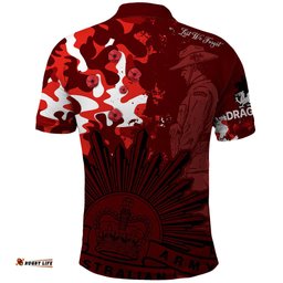 NRL ANZAC 2023 St Dragons Polo Shirt Camouflage