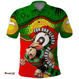 Rabbitohs Mascot NRL Polo Shirt NAIDOC