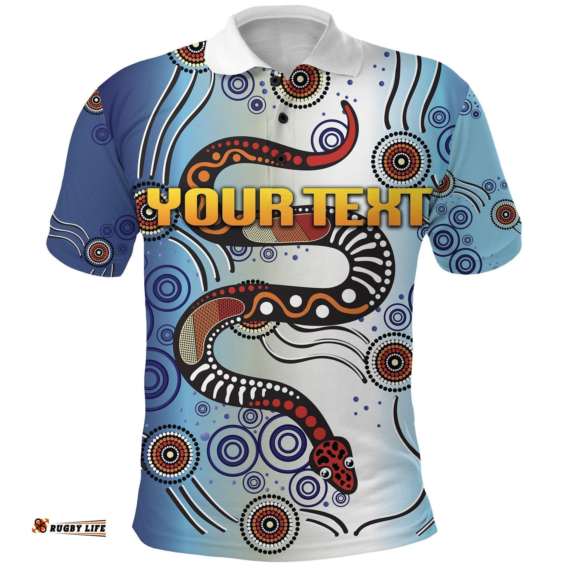Custom Personalised Parramatta Polo Shirt Eels Simple Indigenous