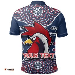 Custom PersonalisedRoosters Aboriginal Special Polo Shirt