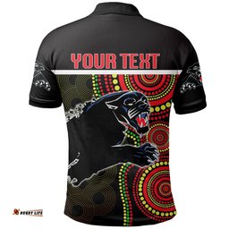 Custom PersonalisedPanthers Indigenous Polo Shirt