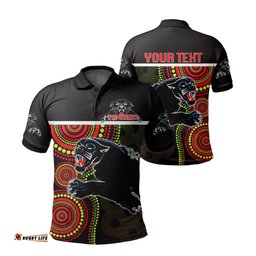 Custom PersonalisedPanthers Indigenous Polo Shirt