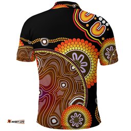Aboriginal Polo Shirt Sun Rise Indigenous Vibes
