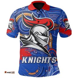 Australia Knights Indigenous Polo Shirt Rugby Grunge Version