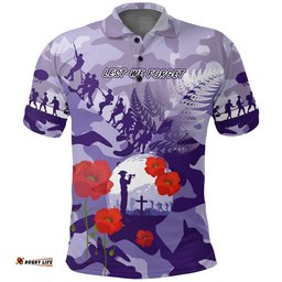 Vibe Hoodie Clothing - Custom New Zealand Anzac Fern And Camouflage Polo Shirt