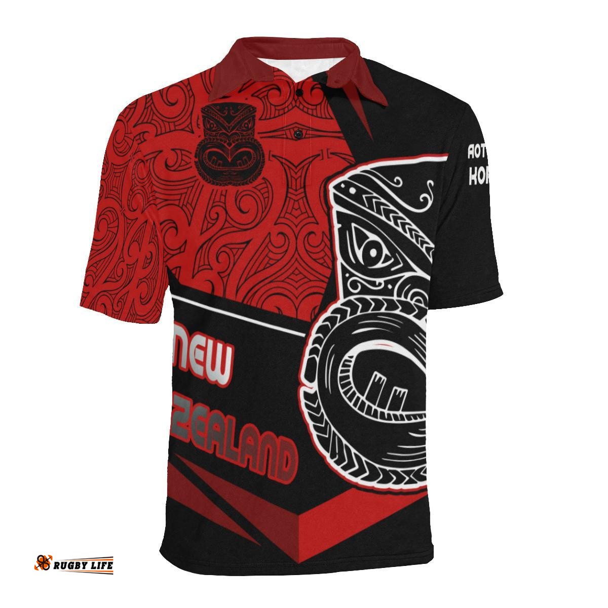 Koruru Tiki Maori Polo Shirt