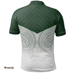 New Zealand Mori Rugby All Stars Forest Green Polo Shirt