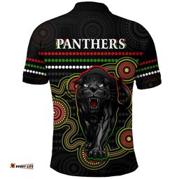 Panthers Indigenous Polo Shirt Version Black Alternate