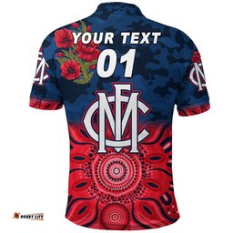 Custom Personalised Melbourne Demons ANZAC Polo Shirt Indigenous Vibes