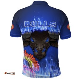 Blue Super Rugby Polo Shirt Bulls Barberton Daisy