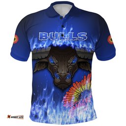 Blue Super Rugby Polo Shirt Bulls Barberton Daisy