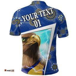 Custom Personalised Eagles Indigenous Polo Shirt West Coast Limited Edition, Custom Text And Number