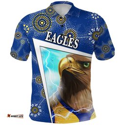 Custom Personalised Eagles Indigenous Polo Shirt West Coast Limited Edition, Custom Text And Number