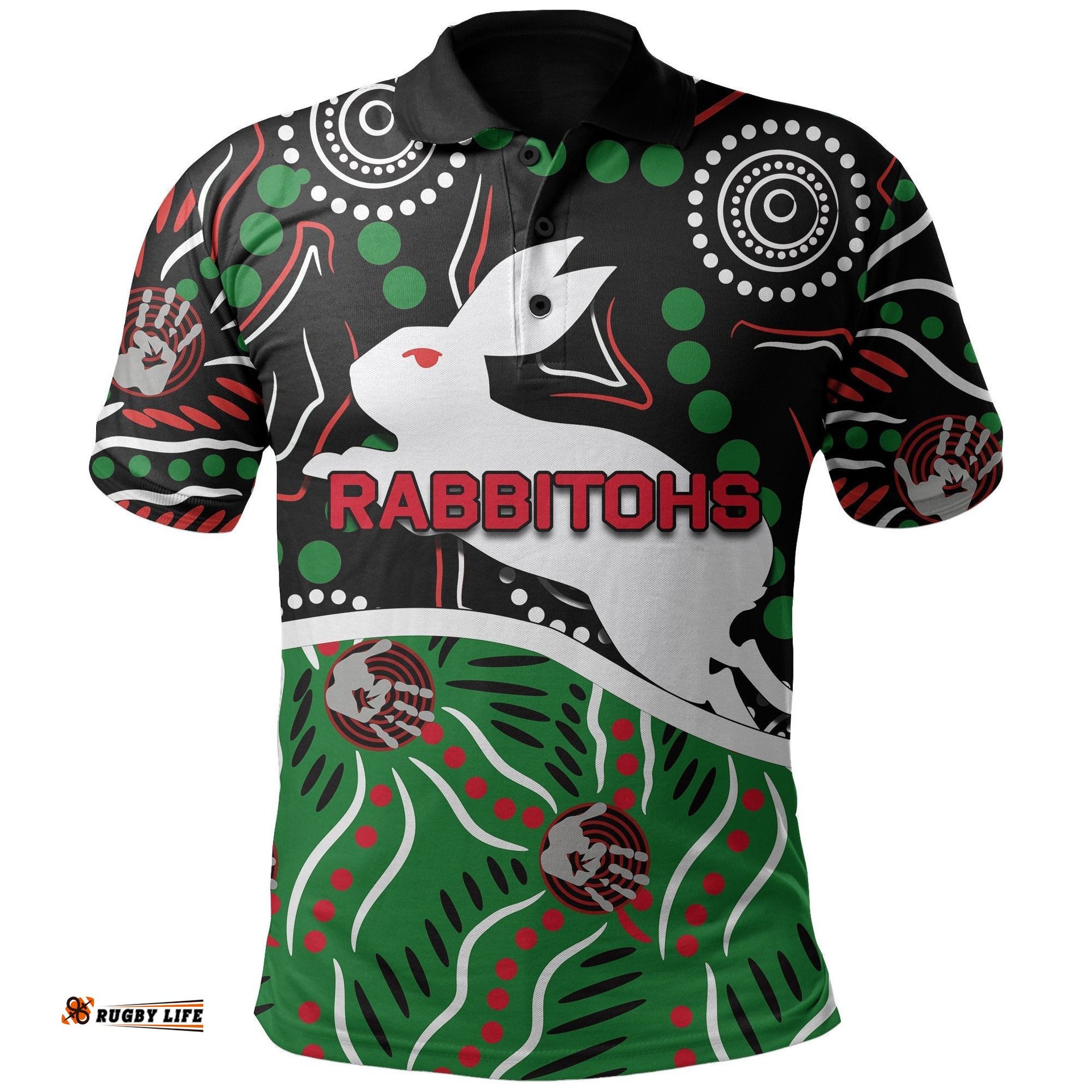 Rabbitohs Polo Shirt Aboriginal