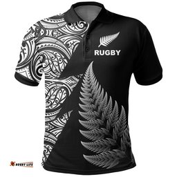 New Zealand Rugby Polo Shirt - Aotearoa Maori Style