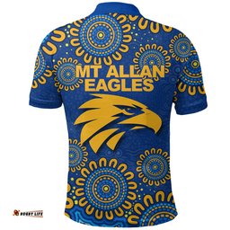 Mt Allan Eagles Aboriginal Dot Painting Polo Shirt -