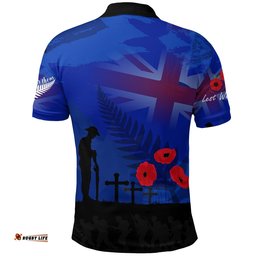 Anzac New Zealand Polo Shirt,  Lest We Forget Poppy Golf Shirt - Remember Them