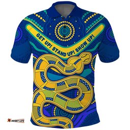 Custom Personalised Eels NAIDOC Week 2022 Polo Shirt Aboriginal Get Up