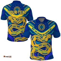 Custom Personalised Eels NAIDOC Week 2022 Polo Shirt Aboriginal Get Up