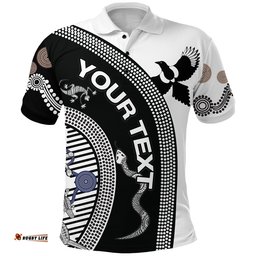 Custom Personalised Collingwood Polo Shirt Pies Unique Indigenous