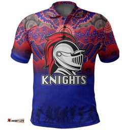 Knights Polo Shirt Aboriginal Anzac Day