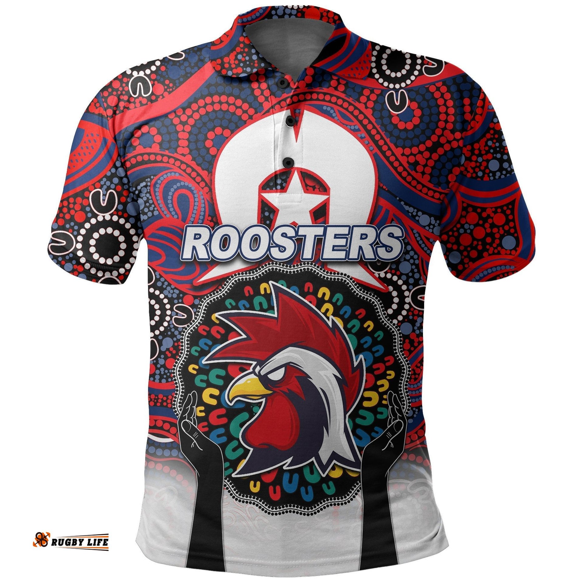 Roosters Rugby Polo Shirt NAIDOC Week 2022