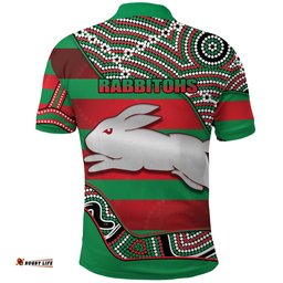 Custom Personalised Rabbitohs Polo Shirt Rugby South Sydney Indigenous Charming