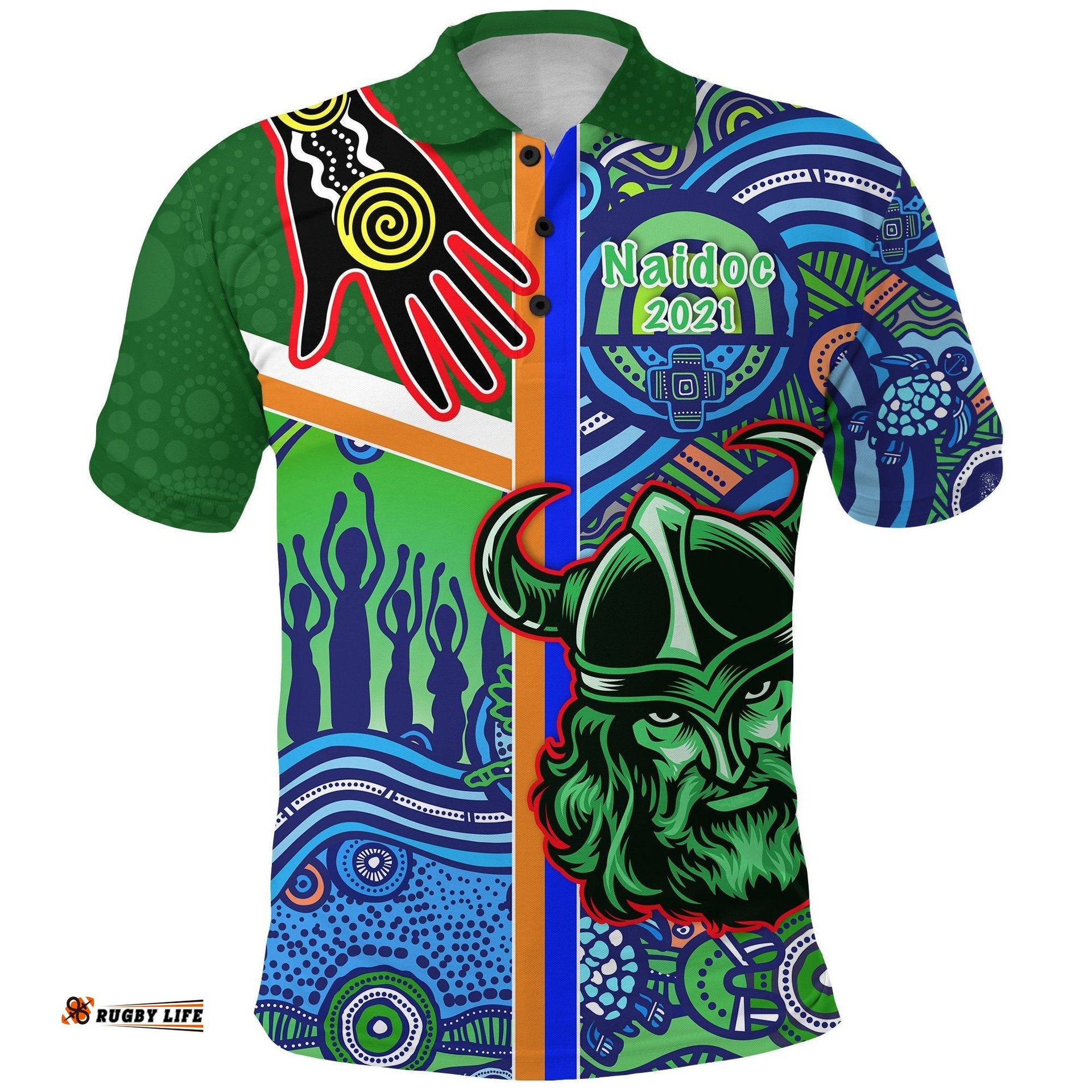 Raiders Naidoc Week Polo Shirt Theme Heal Country