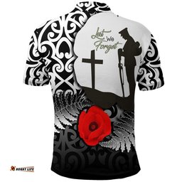Vibe Hoodie Clothing - Anzac Day Poppy Remembrance Polo Shirt