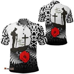 Vibe Hoodie Clothing - Anzac Day Poppy Remembrance Polo Shirt