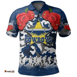 Anzac Day Polo Shirt Cowboys Army Style No.1