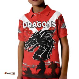 Dragons Anzac 2022 Polo Shirt Lest We Forget